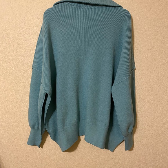 Blue Quarter-Zip Sweater - Picture 3 of 7
